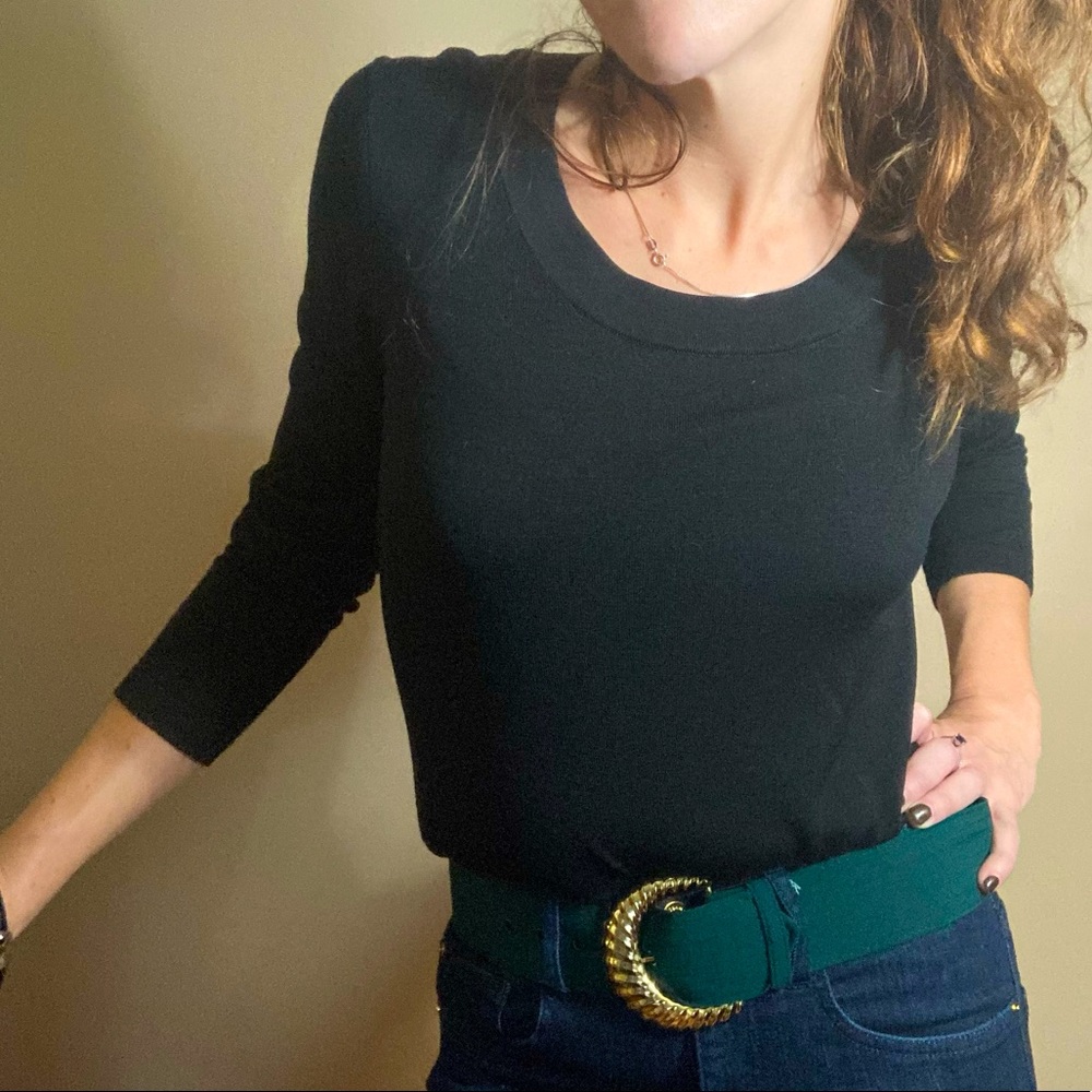 Talbots Knit Black Ballet Top